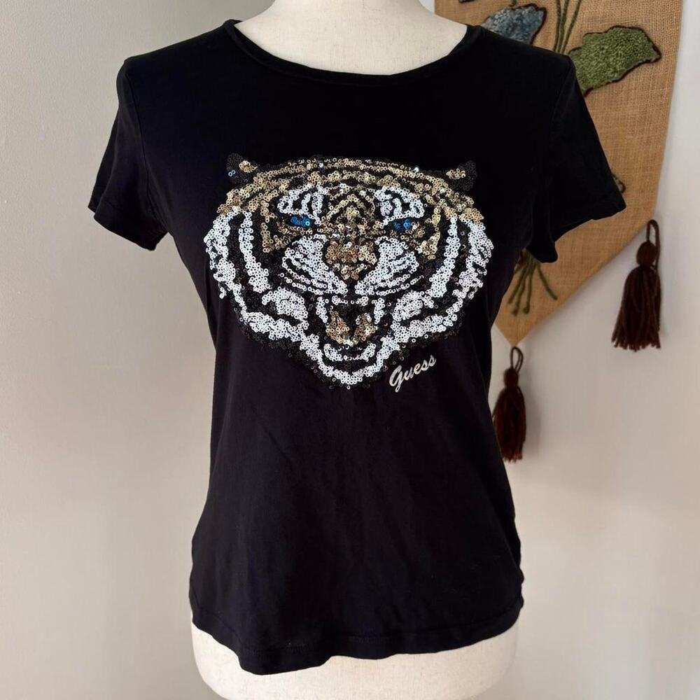 Guess sequin tiger baby t shirt